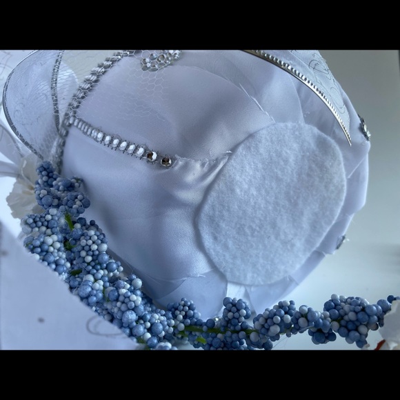 Handmade Pewter Blue Flower Girl Basket - Picture 5 of 16